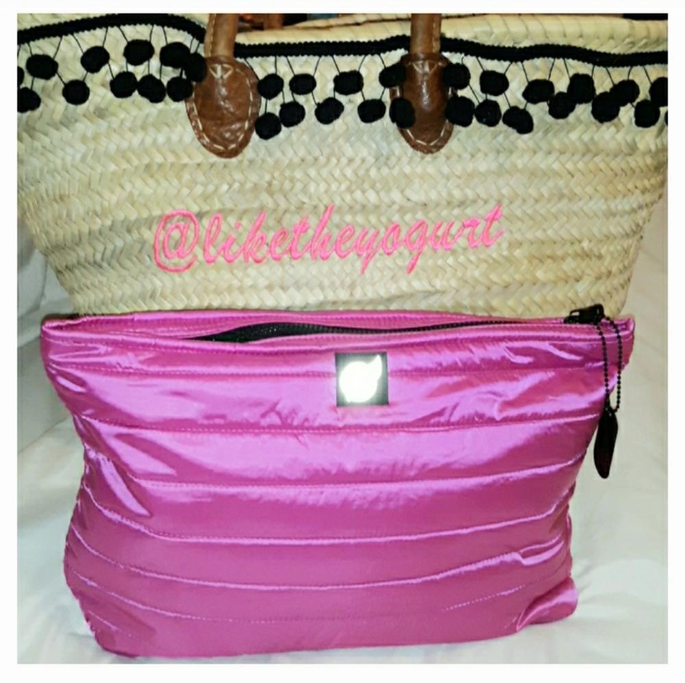 THINK ROYLN PINK QUILTED CLUTCH BAG